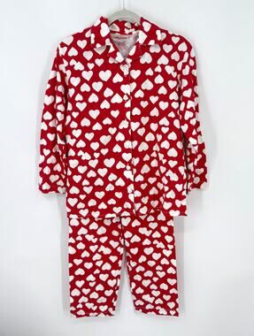 Storybook Heirlooms Womens 2pc Pajamas Hearts Valentines Day Size XS NEW USA